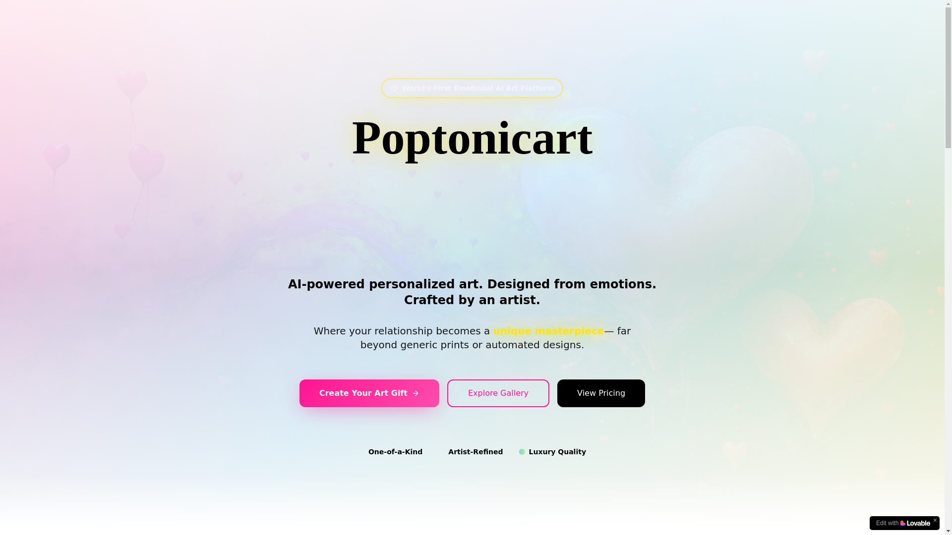 website screenshot of https://poptonicartgift.com/