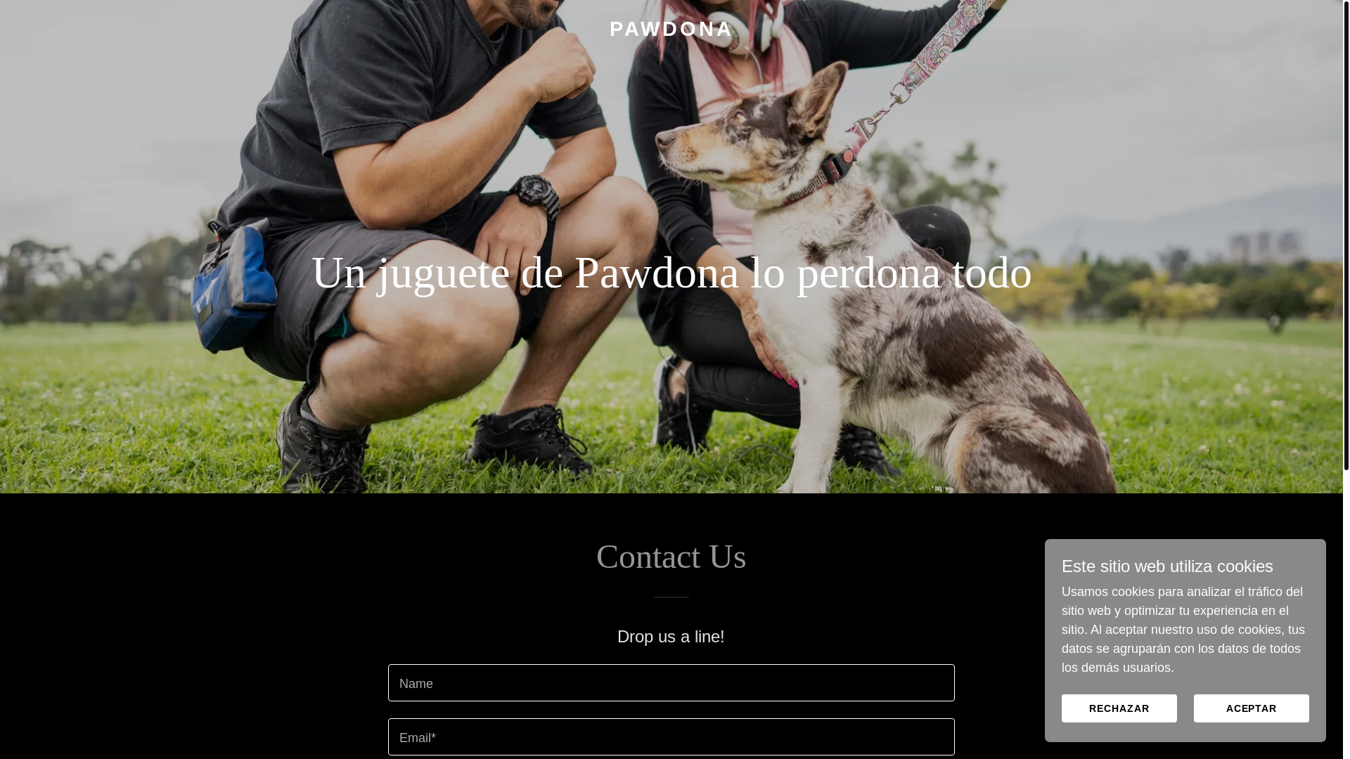 website screenshot of https://pawdona.com/