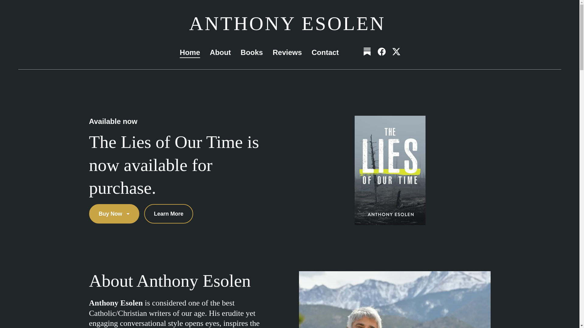 website screenshot of https://anthonyesolenauthor.com/