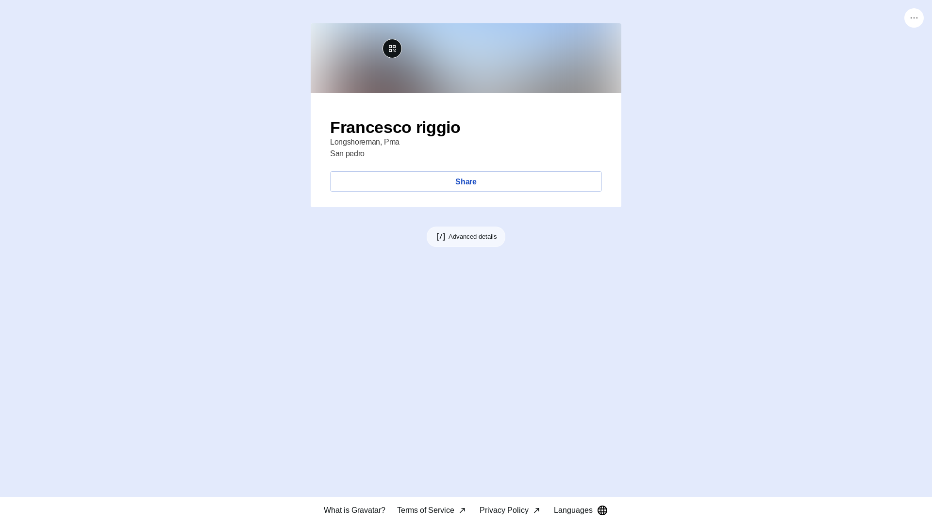 website screenshot of https://francescoriggio.link/