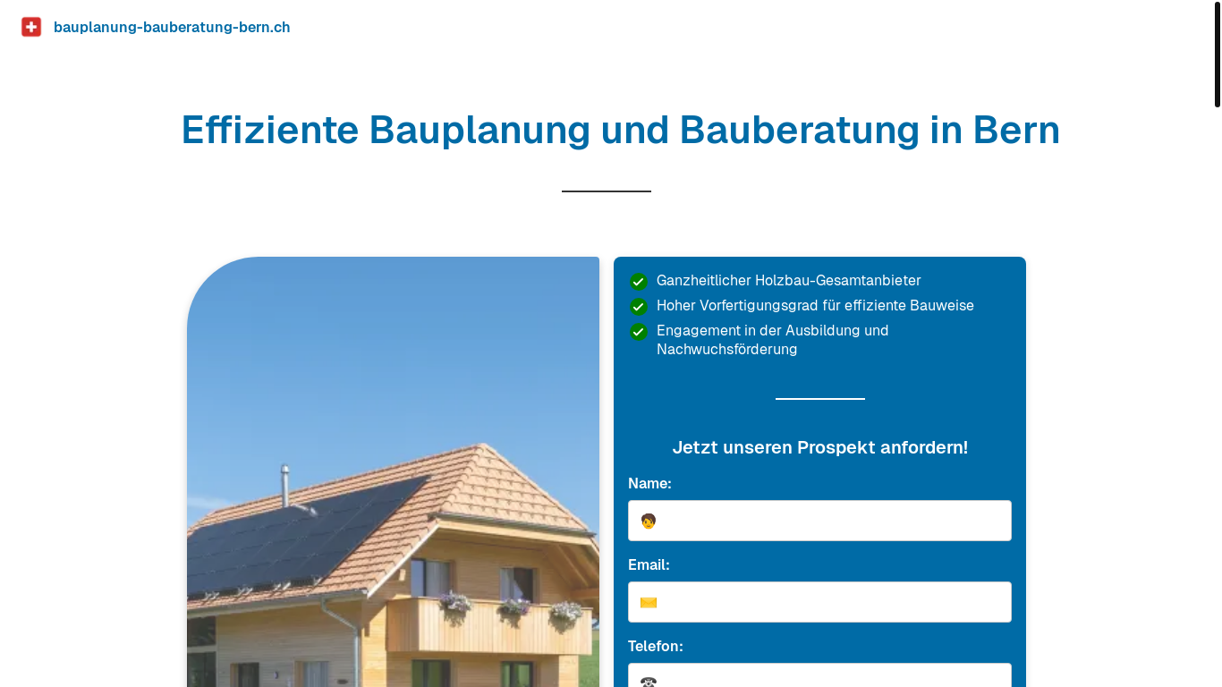 website screenshot of https://bauplanung-bauberatung-bern.ch/