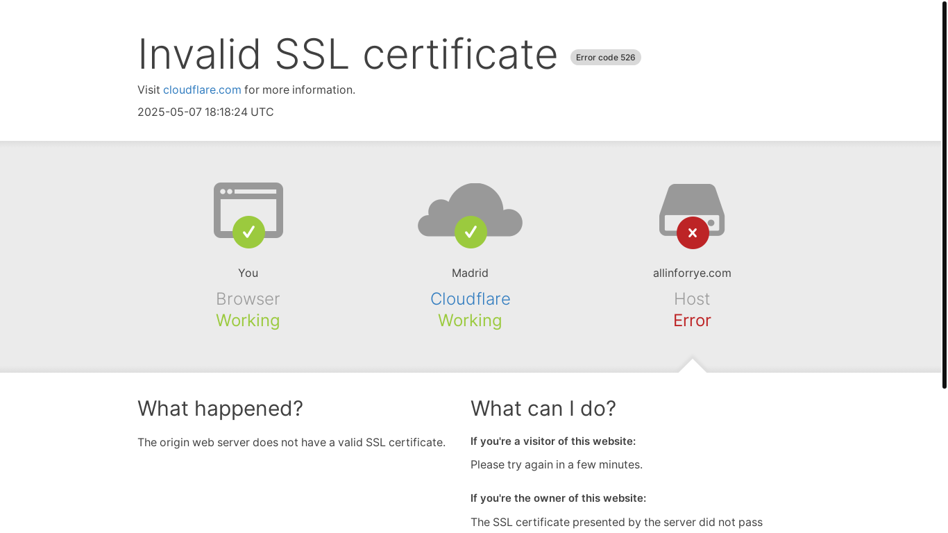 website screenshot of https://allinforrye.com/