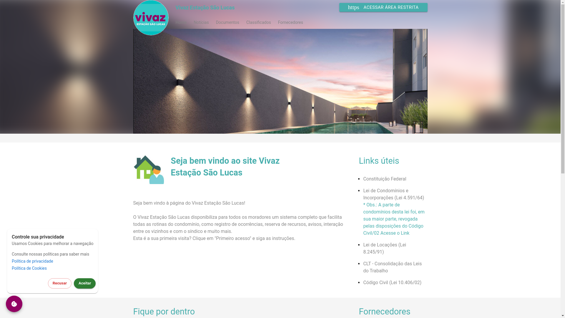 website screenshot of https://vivazsaolucas.com.br/