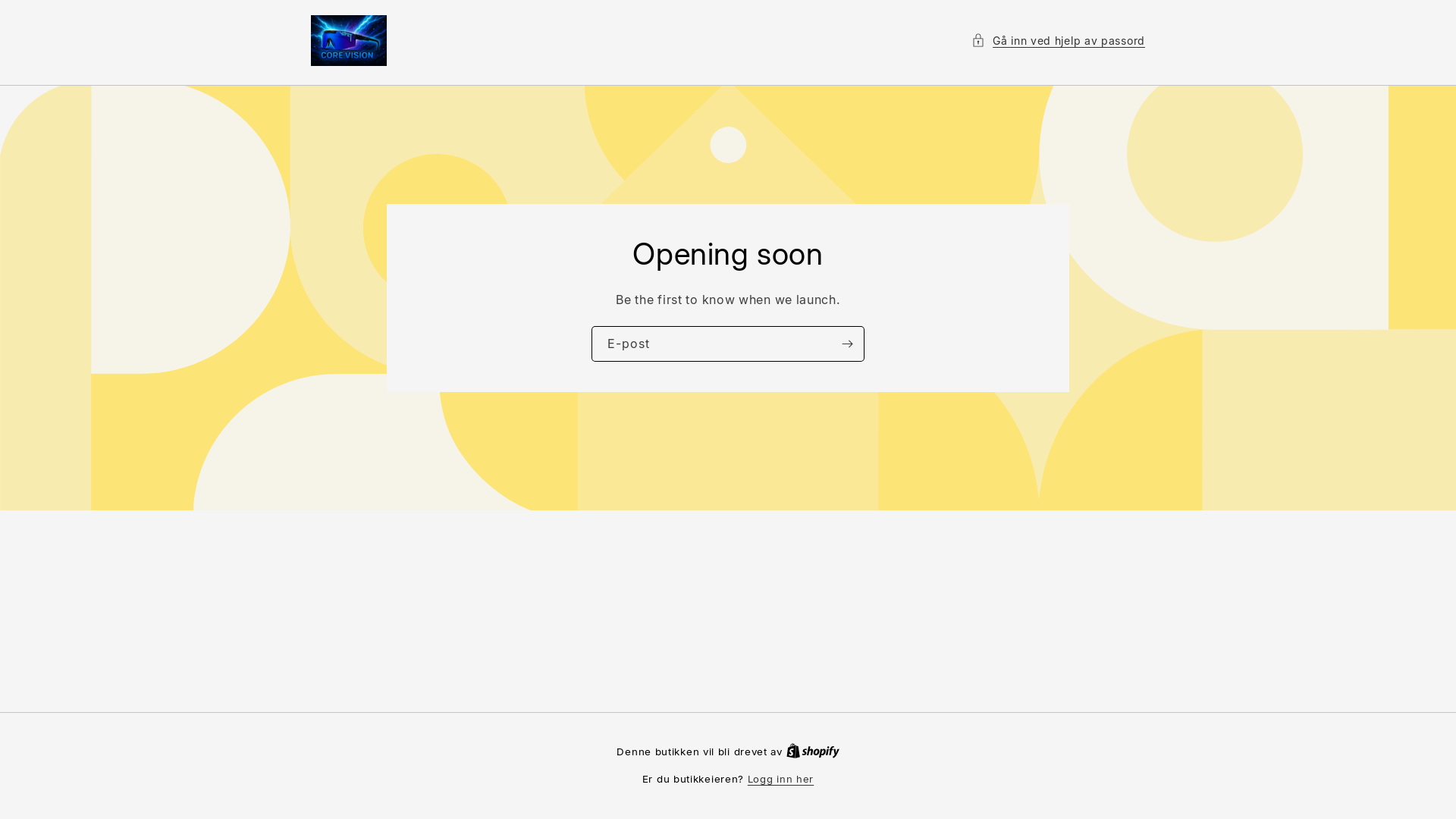 website screenshot of https://corevision.shop/