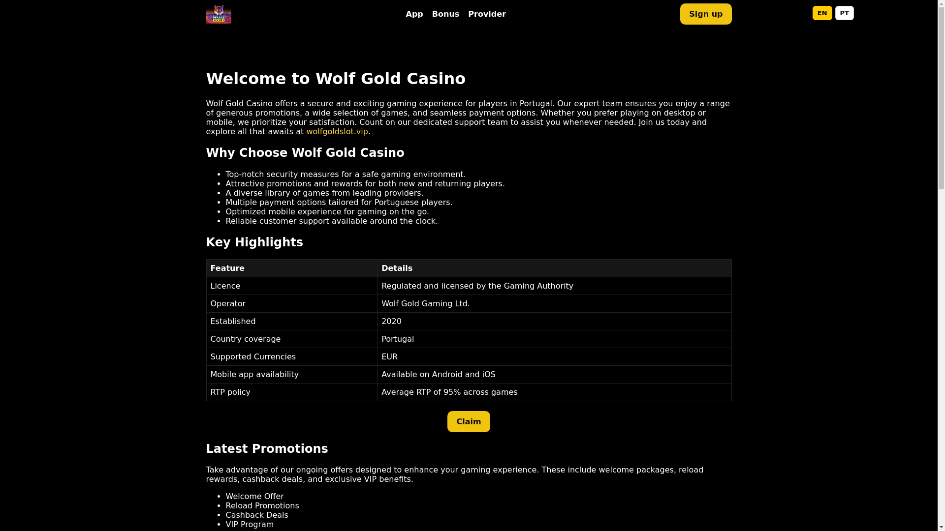 website screenshot of https://wolfgoldslot-vip.pages.dev/