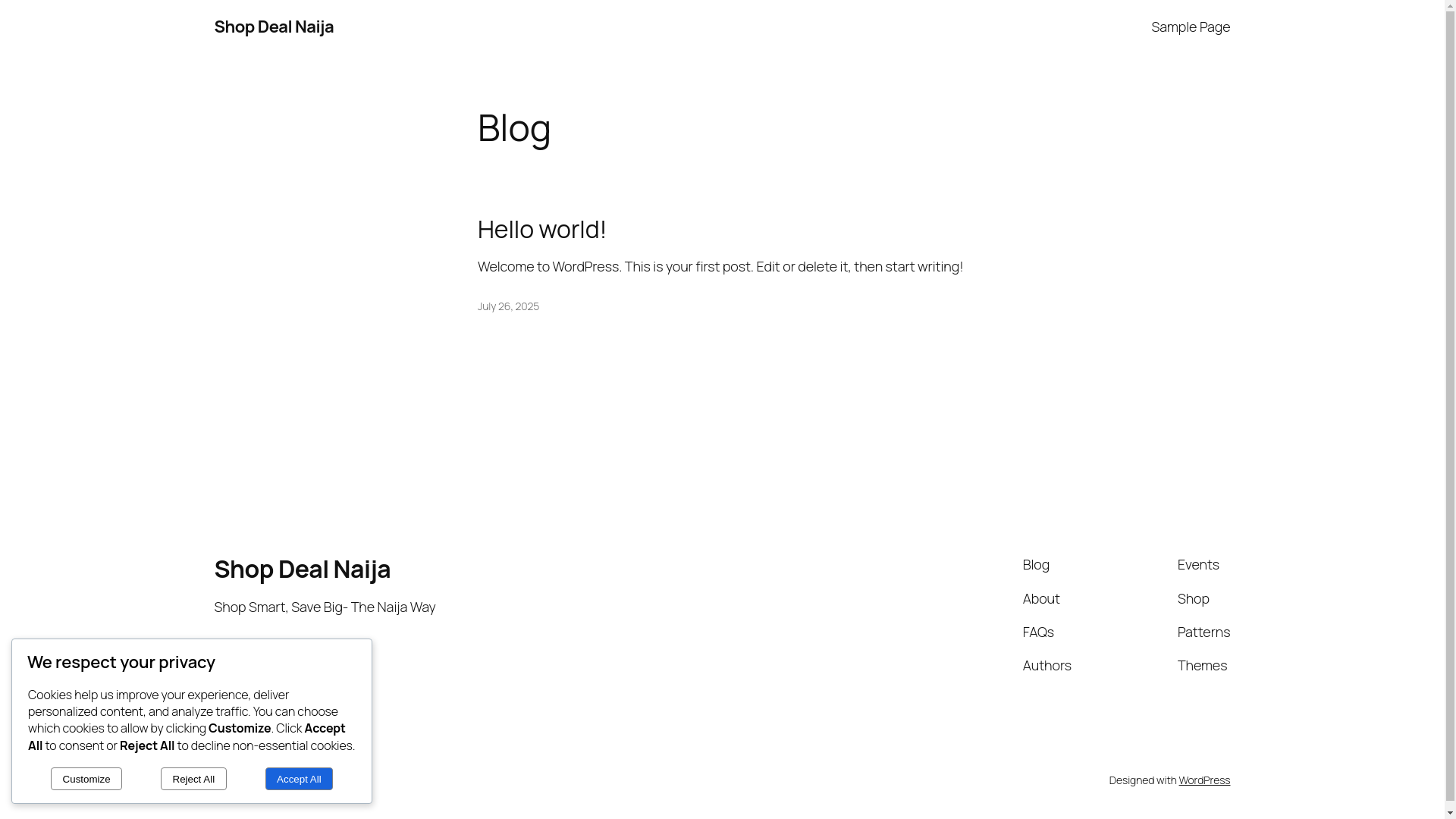 website screenshot of https://shopdealnaija.com/