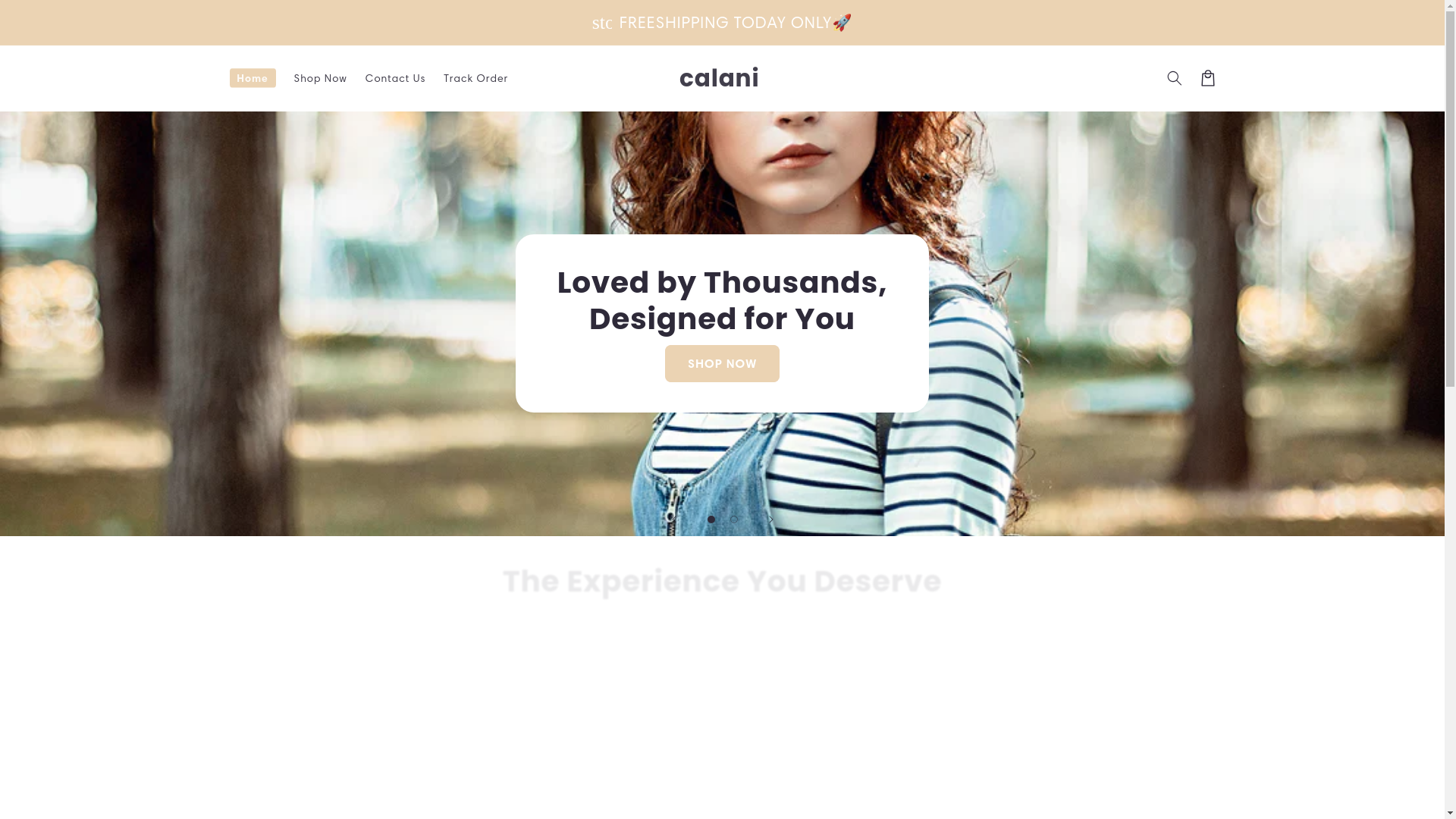 website screenshot of https://shopcalani.com/