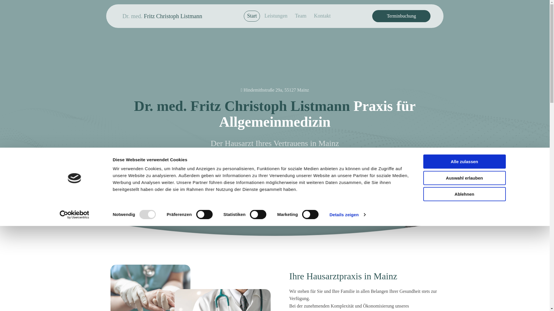 website screenshot of https://hausarztpraxis-listmann.de/