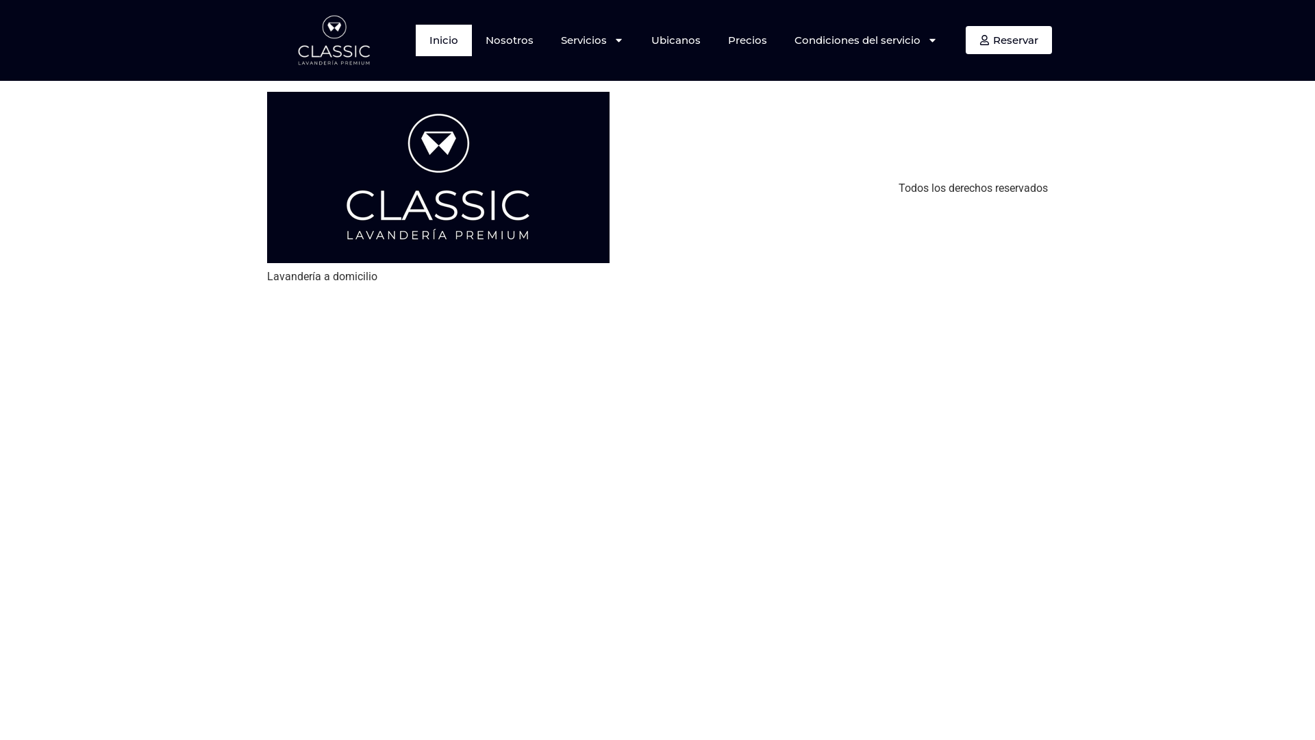 website screenshot of https://classiclavanderiapremium.com/