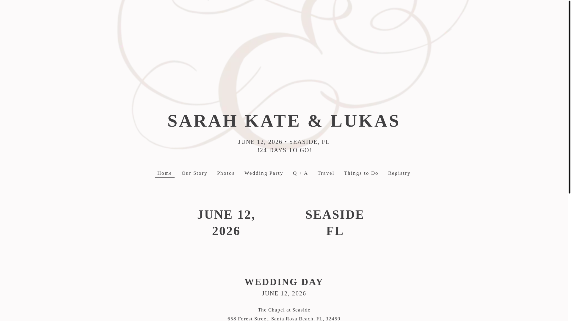 website screenshot of https://sarahkateandlukas.com/