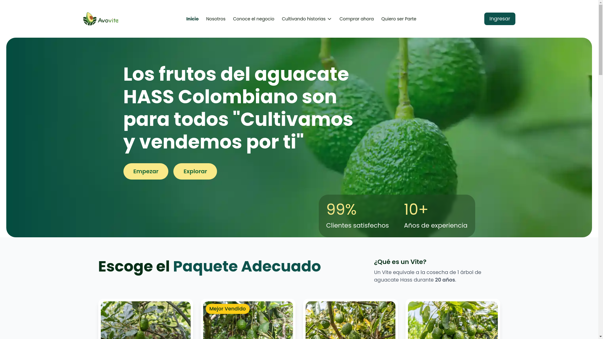 website screenshot of https://avovit-front-end-landing.pages.dev/