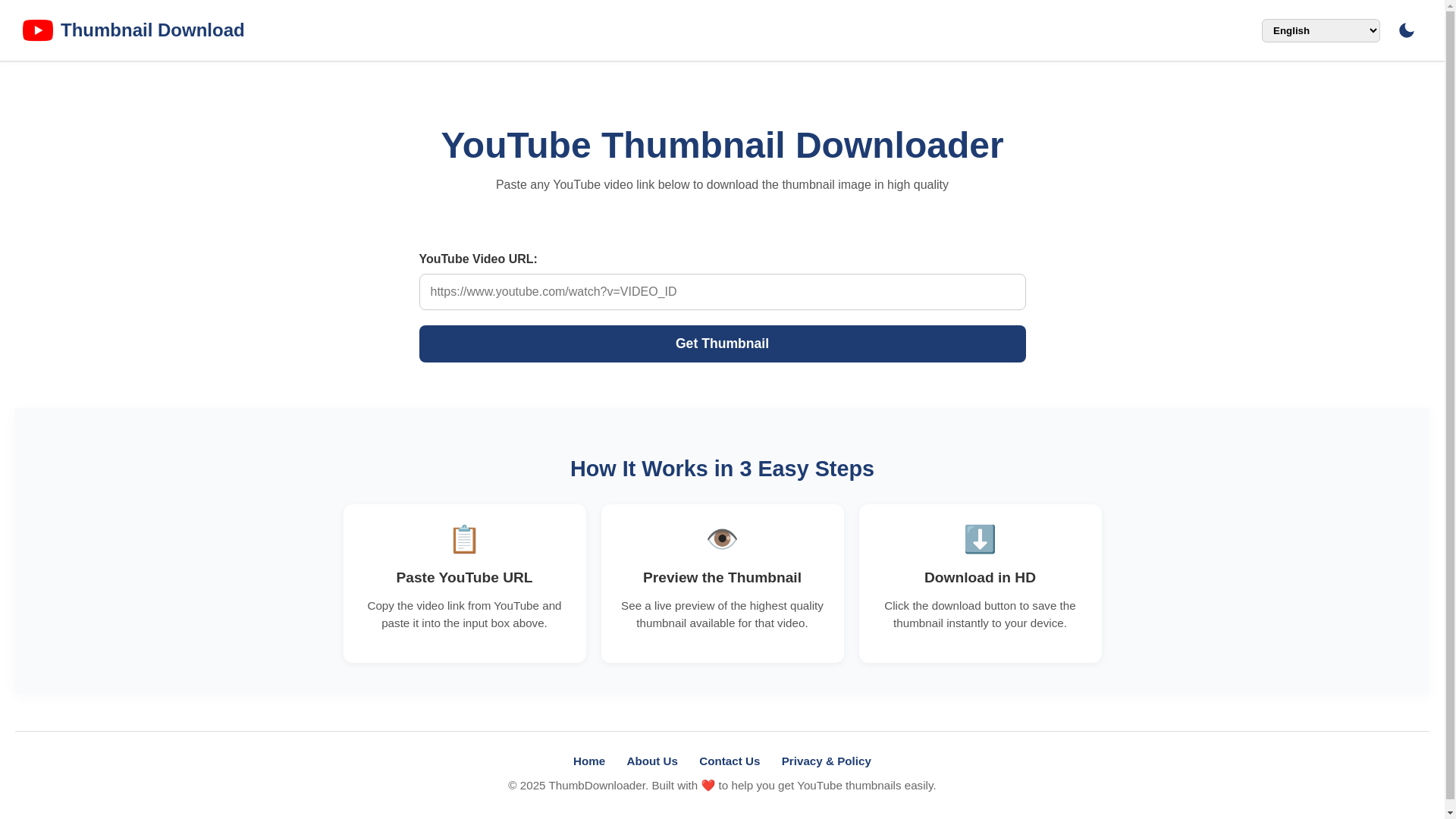 website screenshot of https://thumbnail-download.pages.dev/