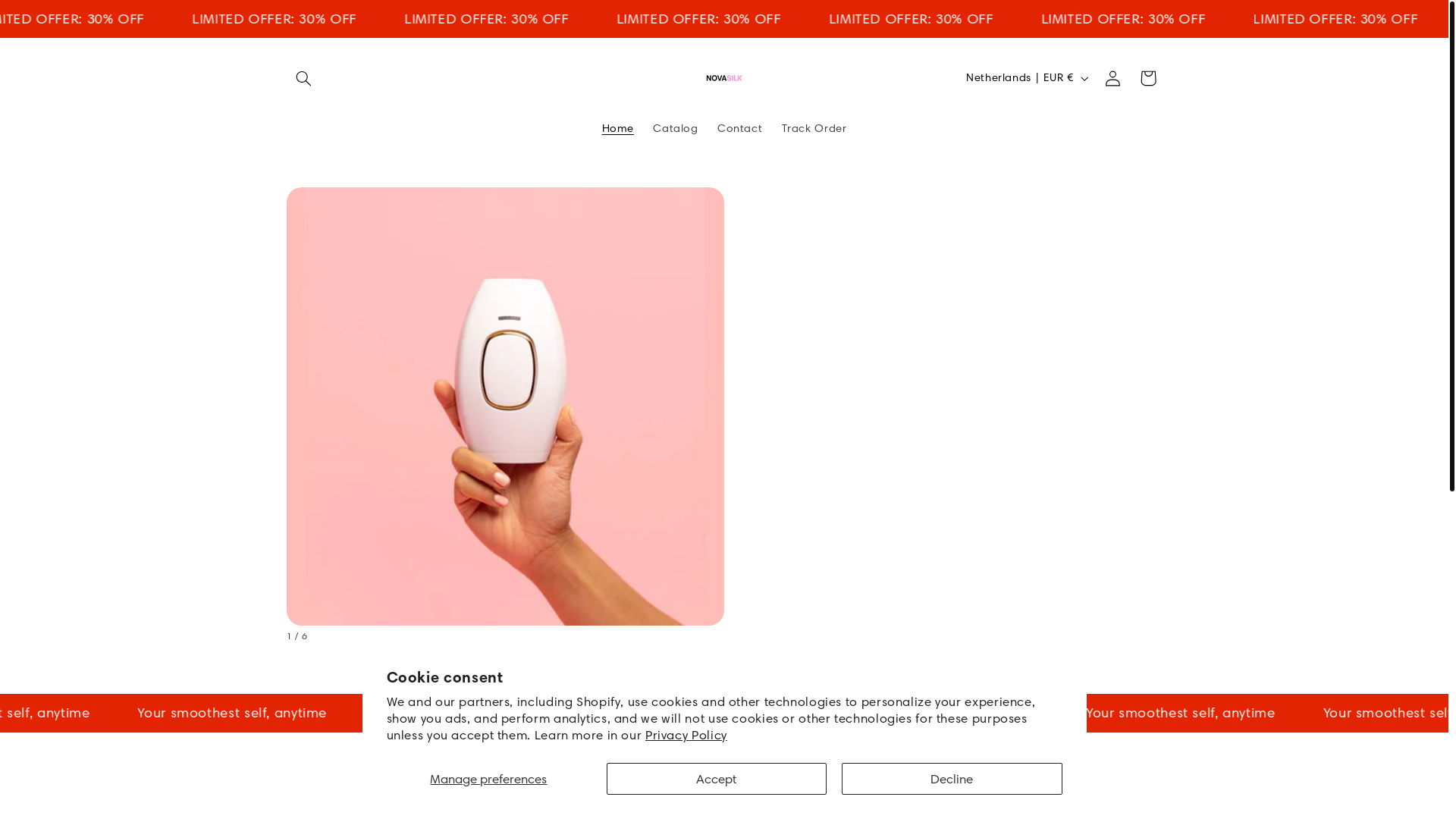 website screenshot of https://novasilk.shop/