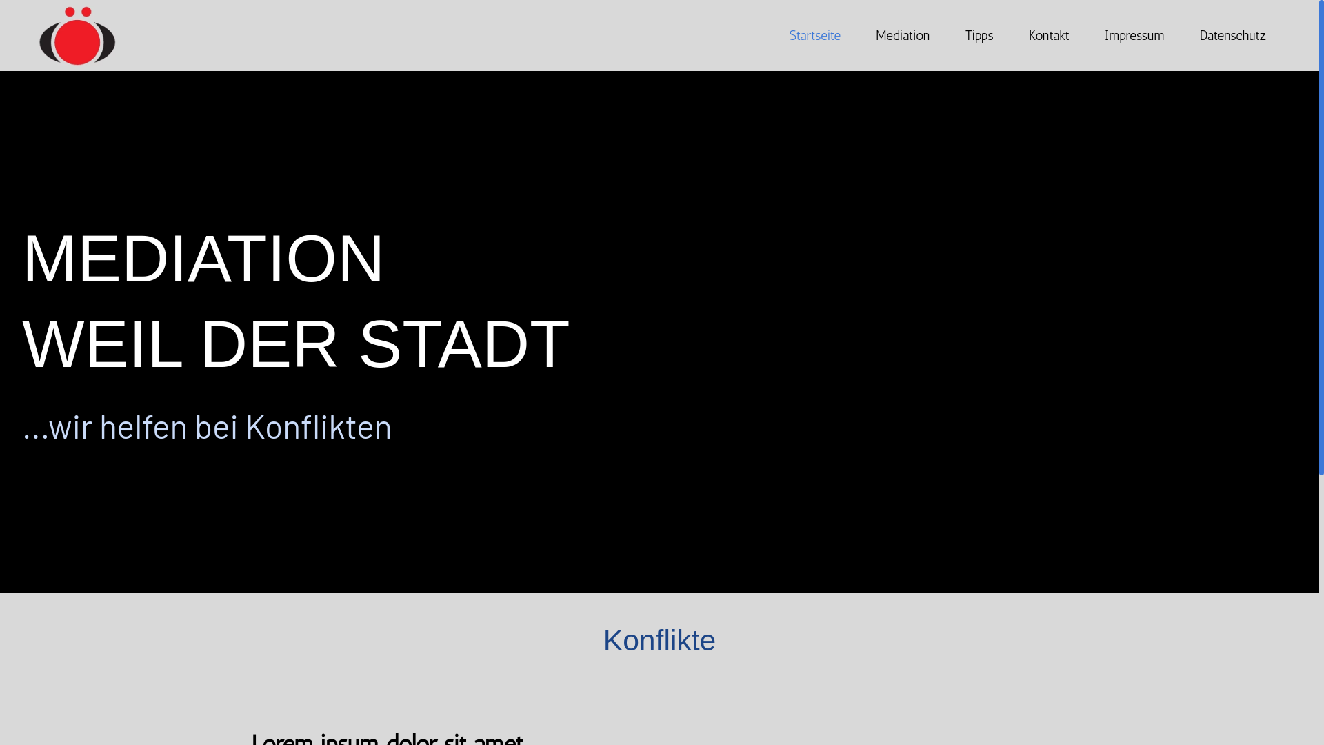 website screenshot of https://konflikt-kompetent-wds.de/