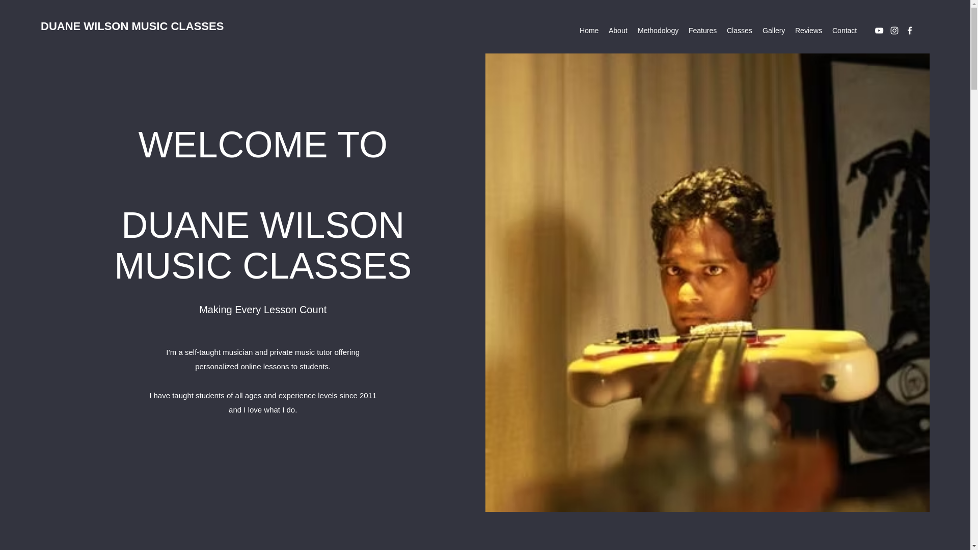 website screenshot of https://duanewilsonmusic.com/