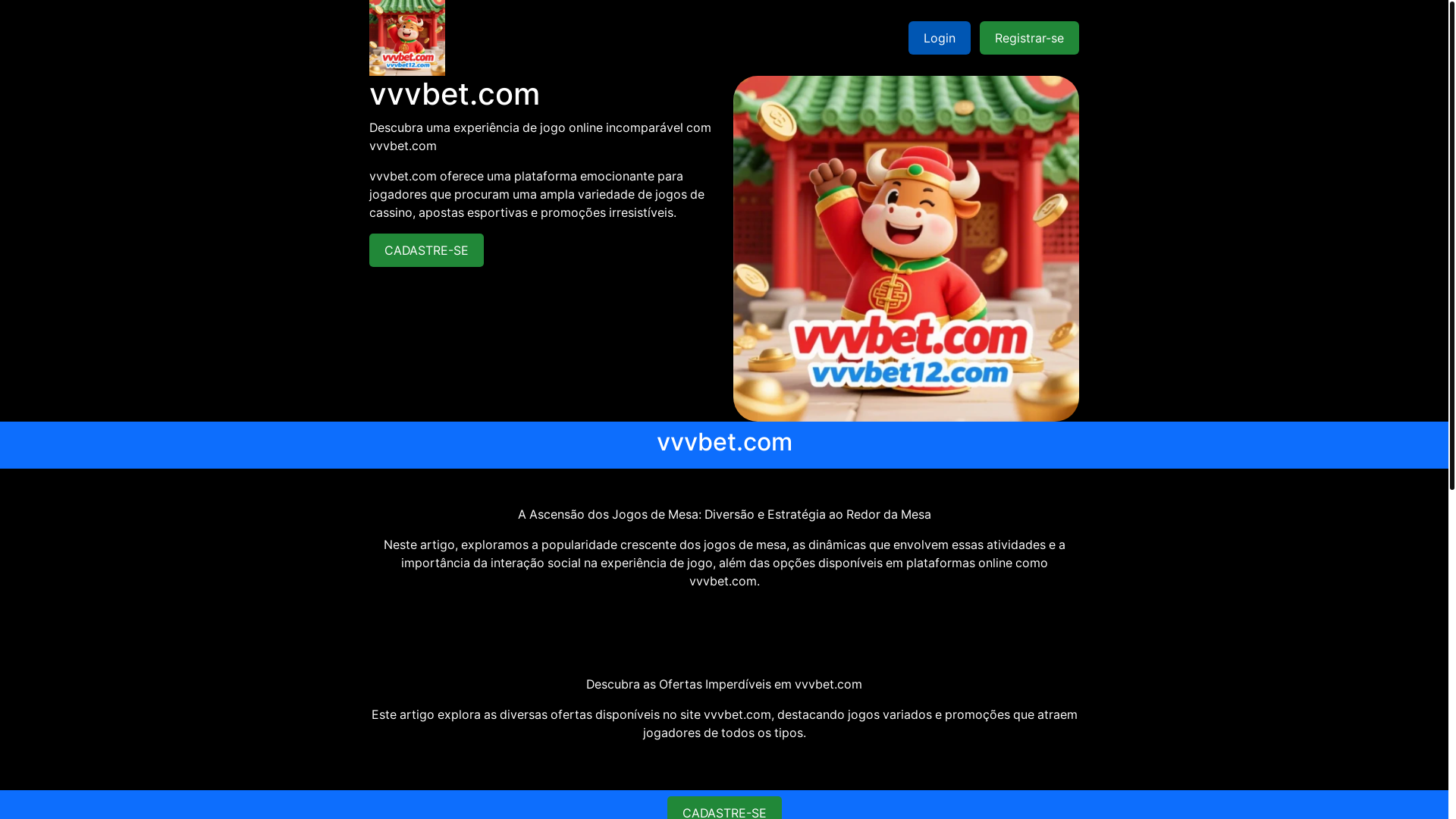 website screenshot of https://vvvbet12.com/
