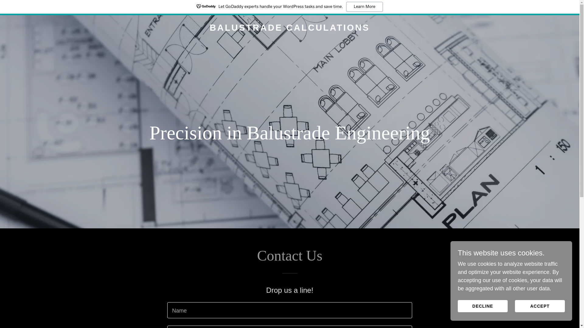 website screenshot of https://balustradecalculations.co.uk/