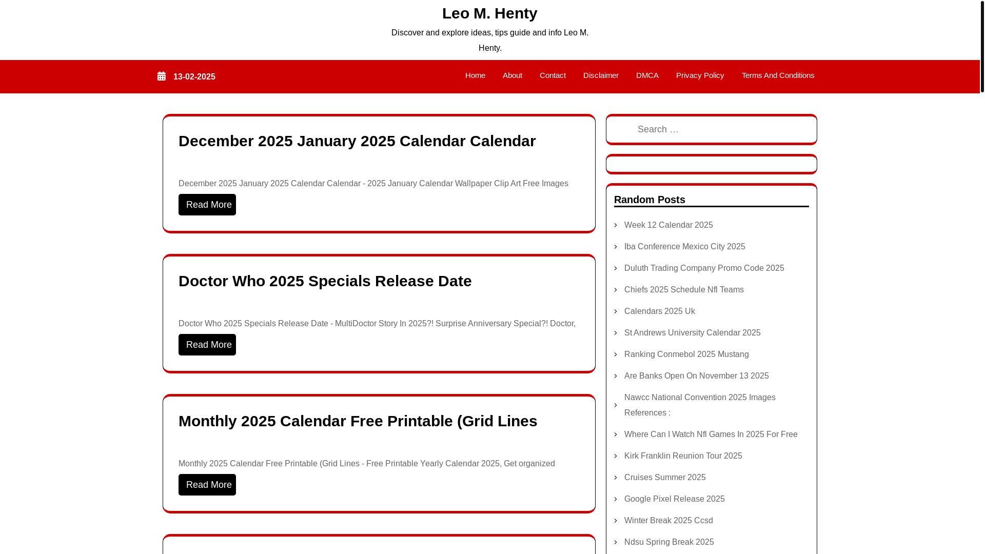 website screenshot of https://leomhenty.pages.dev/
