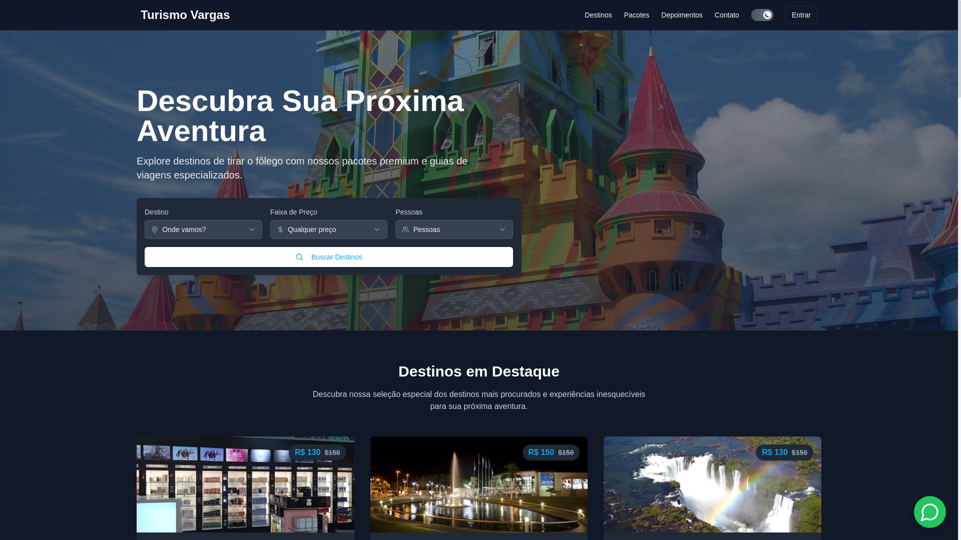 website screenshot of https://turismovargas.pages.dev/