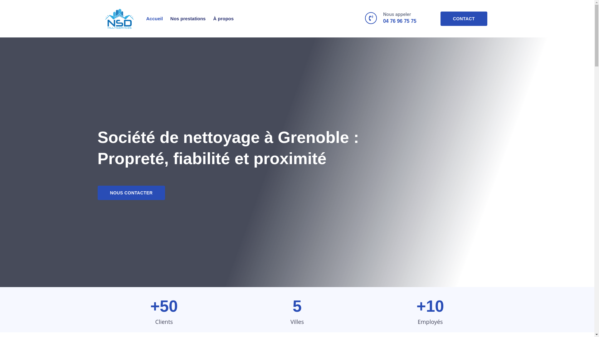 website screenshot of https://nsd-multiservices.fr/