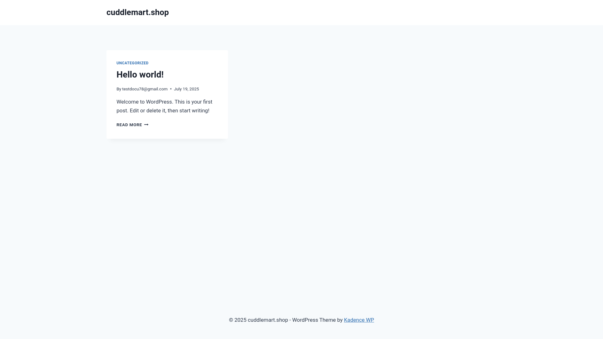 website screenshot of https://cuddlemart.shop/