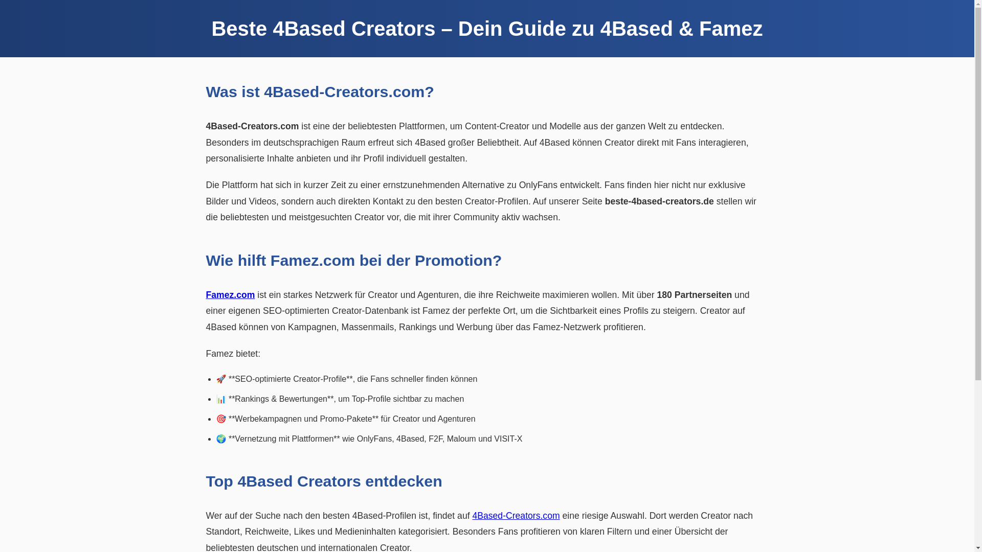 website screenshot of https://beste-4based-creators.de/