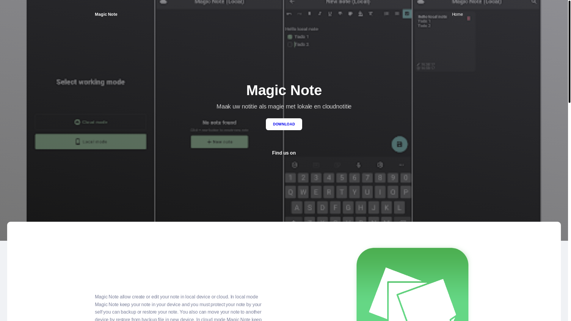 website screenshot of https://magical-nl.online/