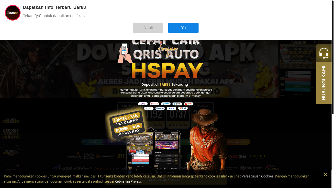 website screenshot of https://bar88room.com/