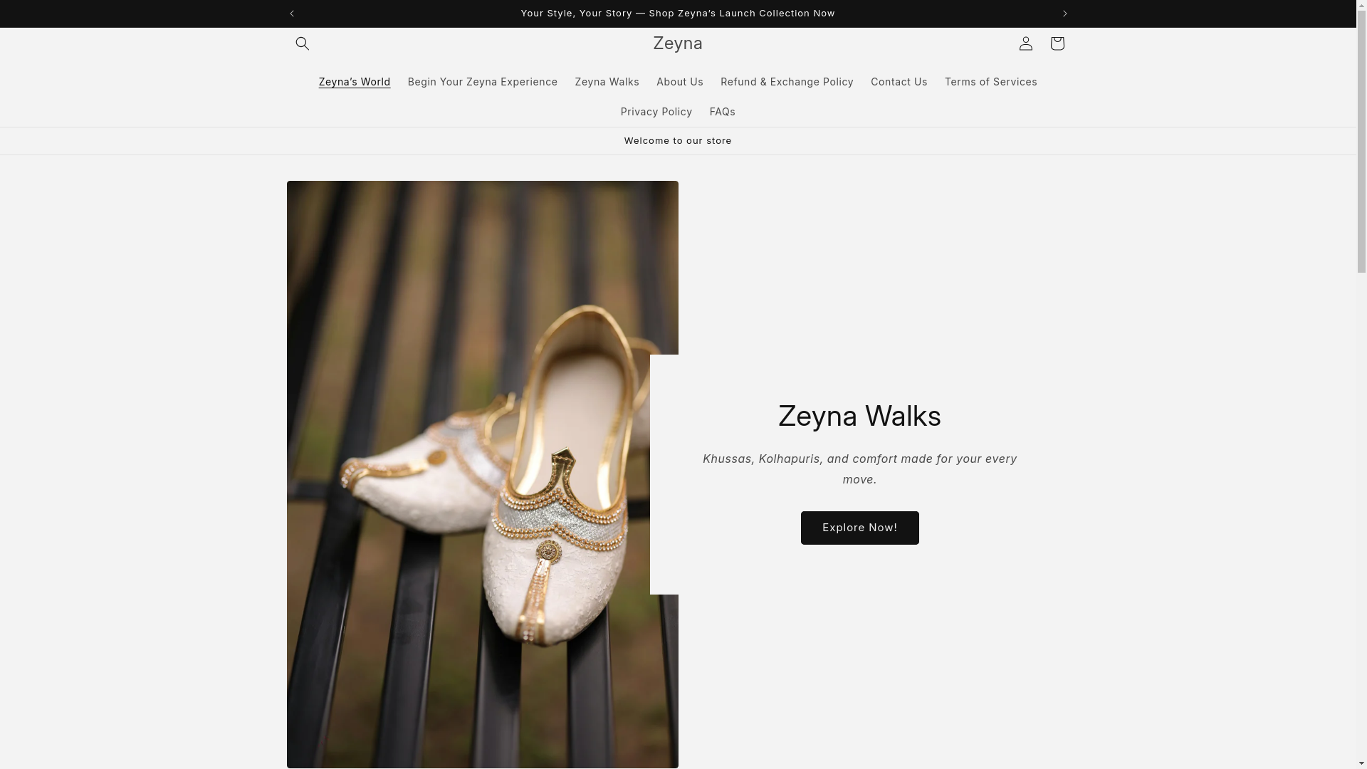 website screenshot of https://zeynaa.shop/