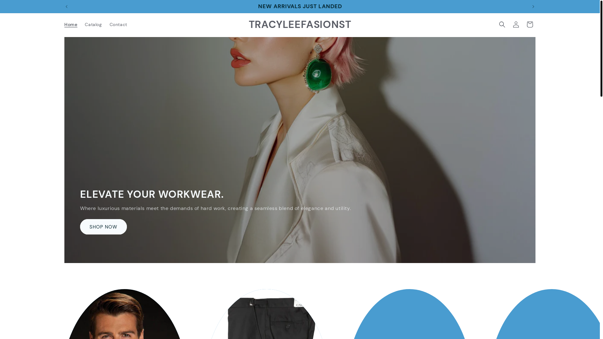 website screenshot of https://tracyleefasionst.shop/