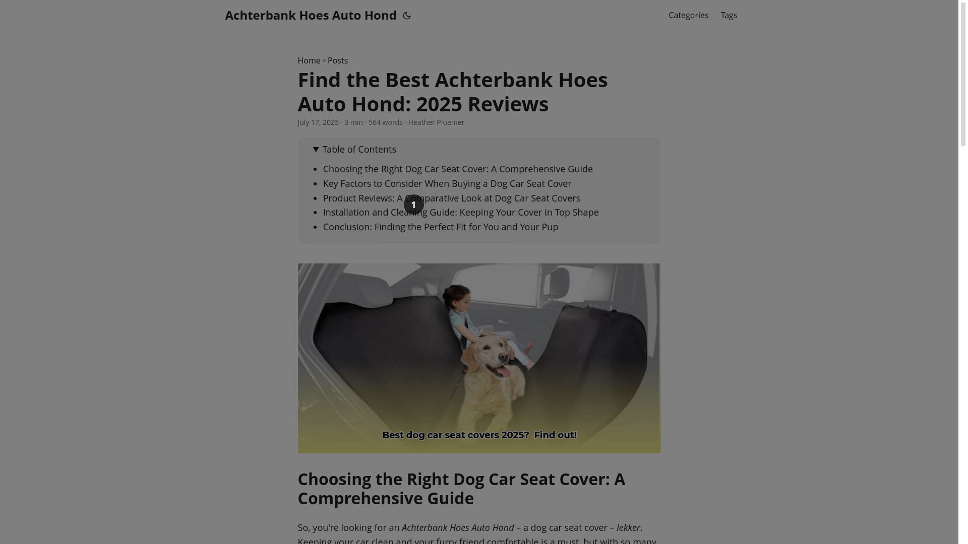 website screenshot of https://achterbank-hoes-auto-hond.pages.dev/