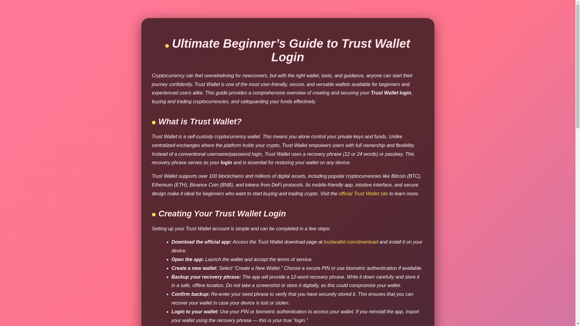 website screenshot of https://start-trst-wallet.pages.dev/