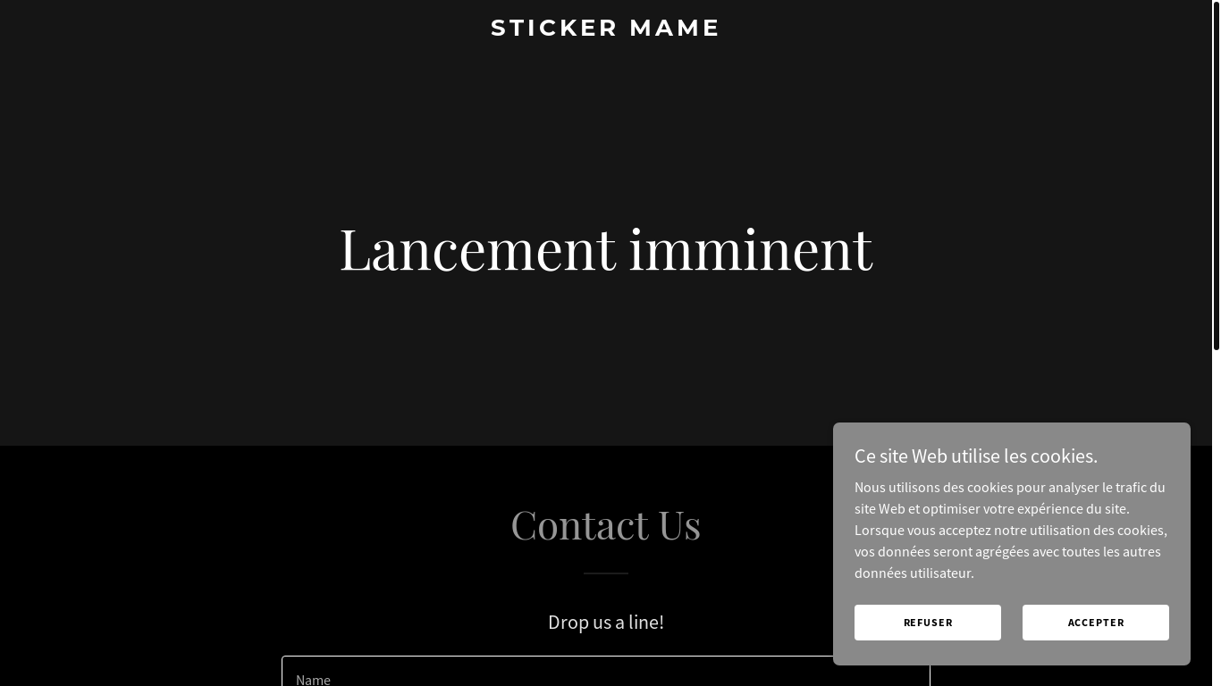 website screenshot of https://stickermame.fr/