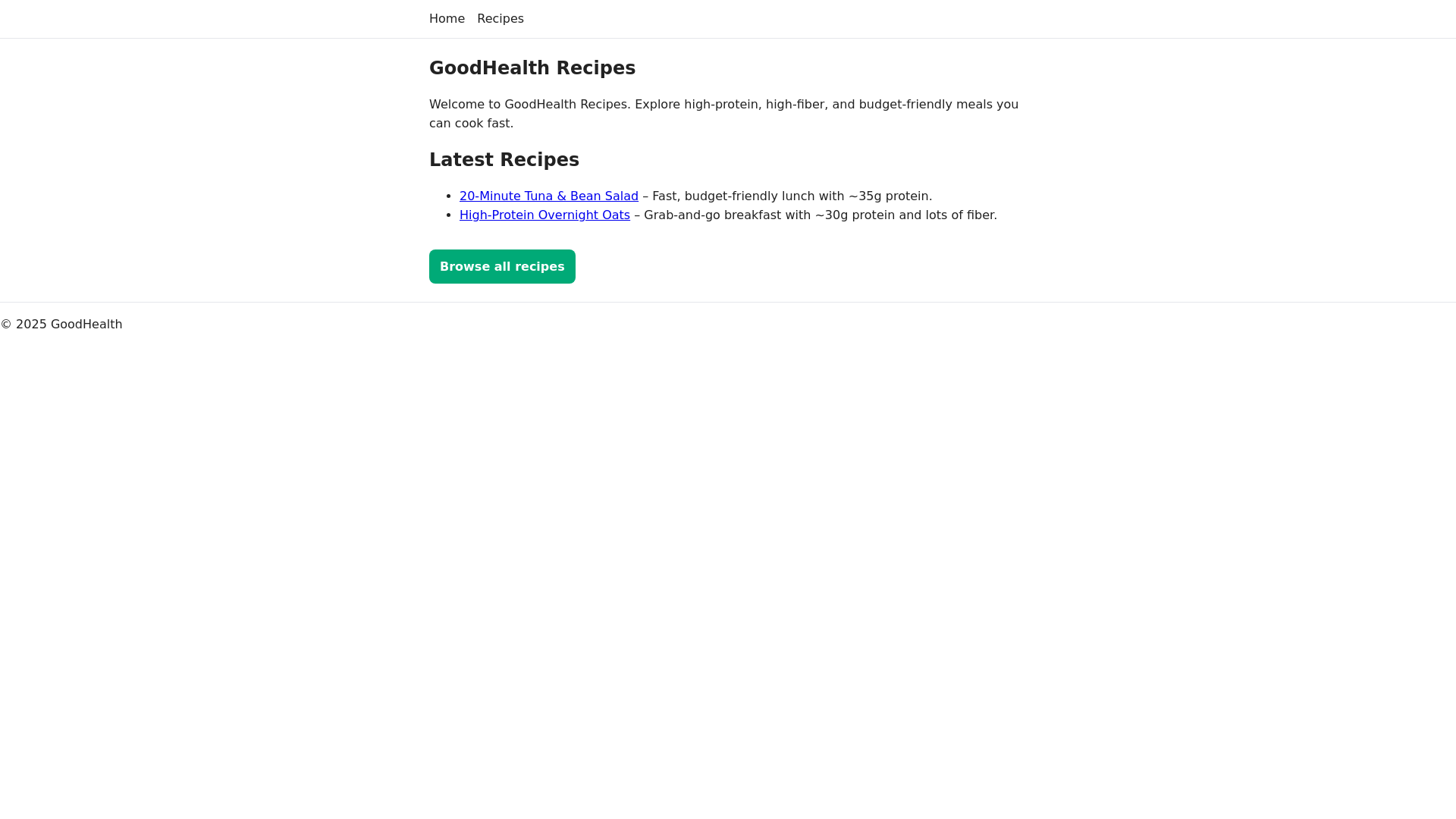 website screenshot of https://recipes-blog.pages.dev/