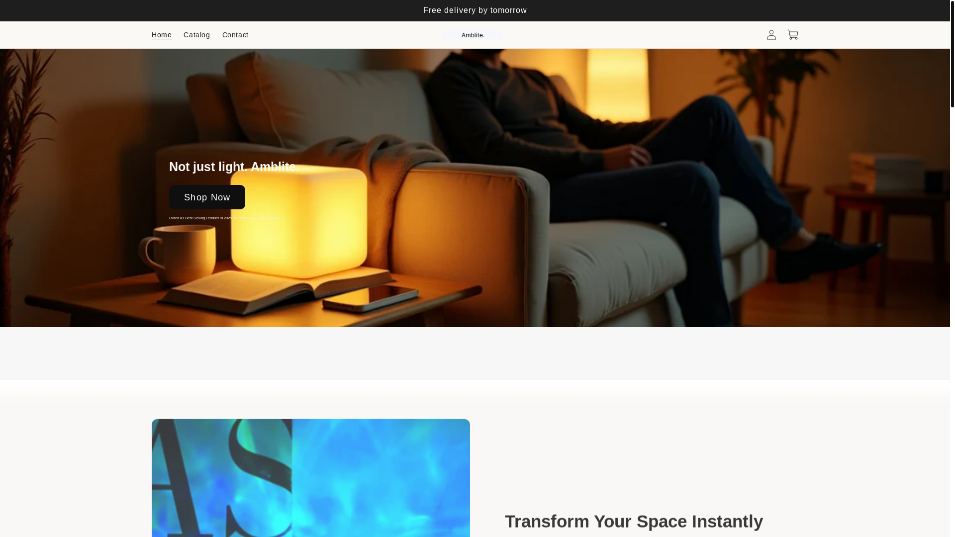 website screenshot of https://getamblite.com/
