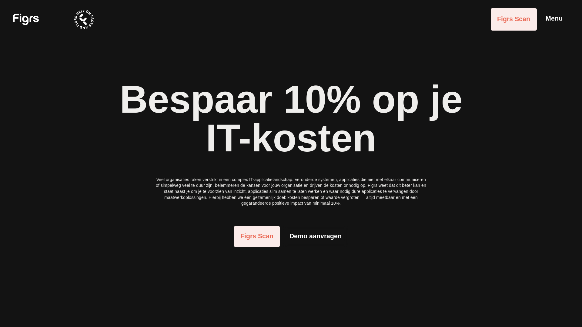 website screenshot of https://itkostenbesparen.nl/