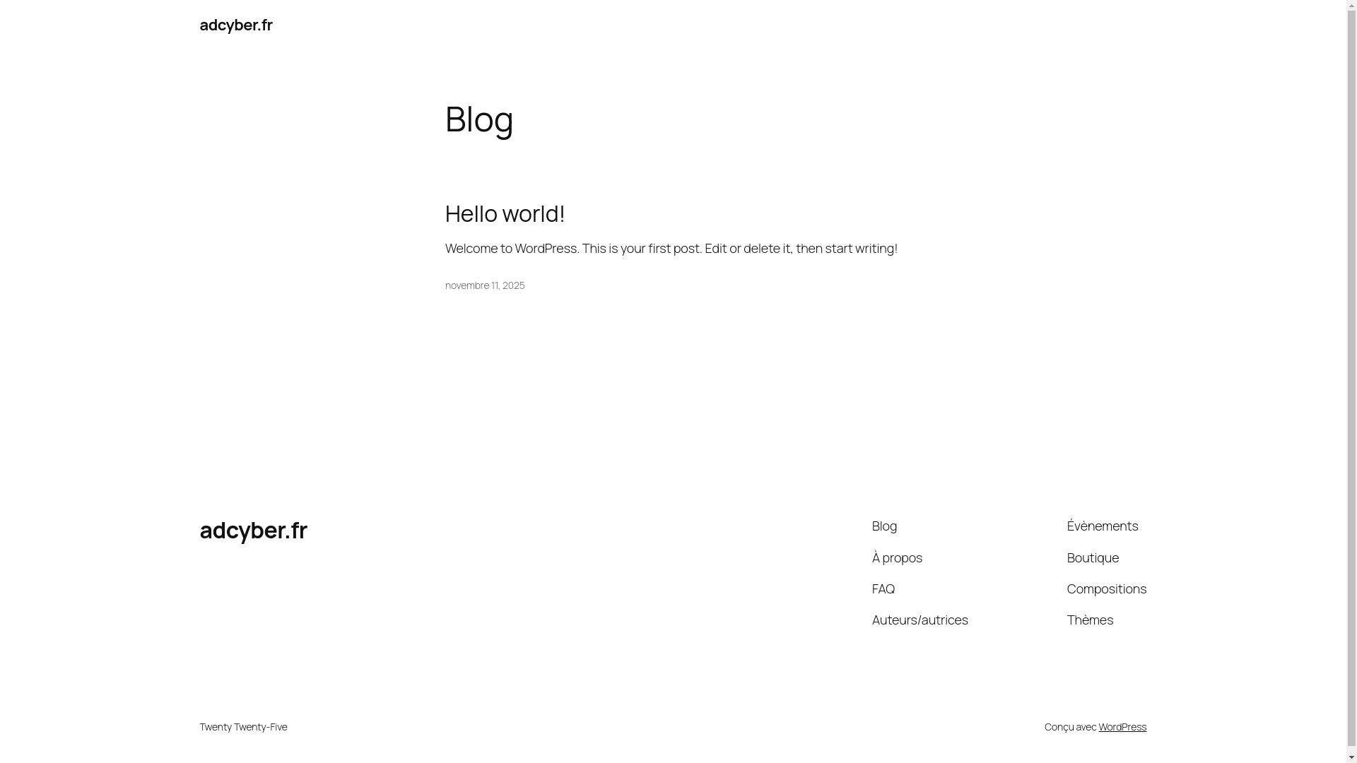 website screenshot of https://adcyber.fr/
