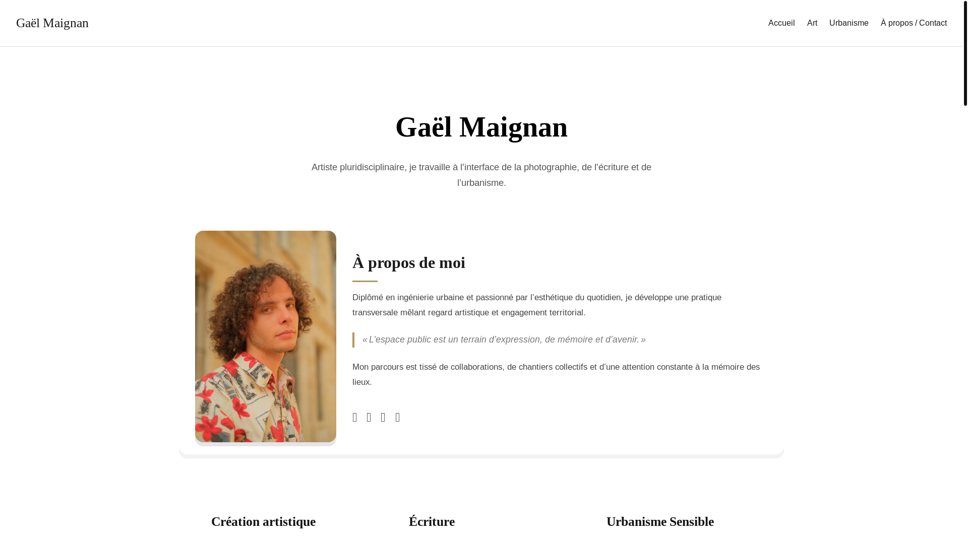 website screenshot of https://gael-maignan.pages.dev/