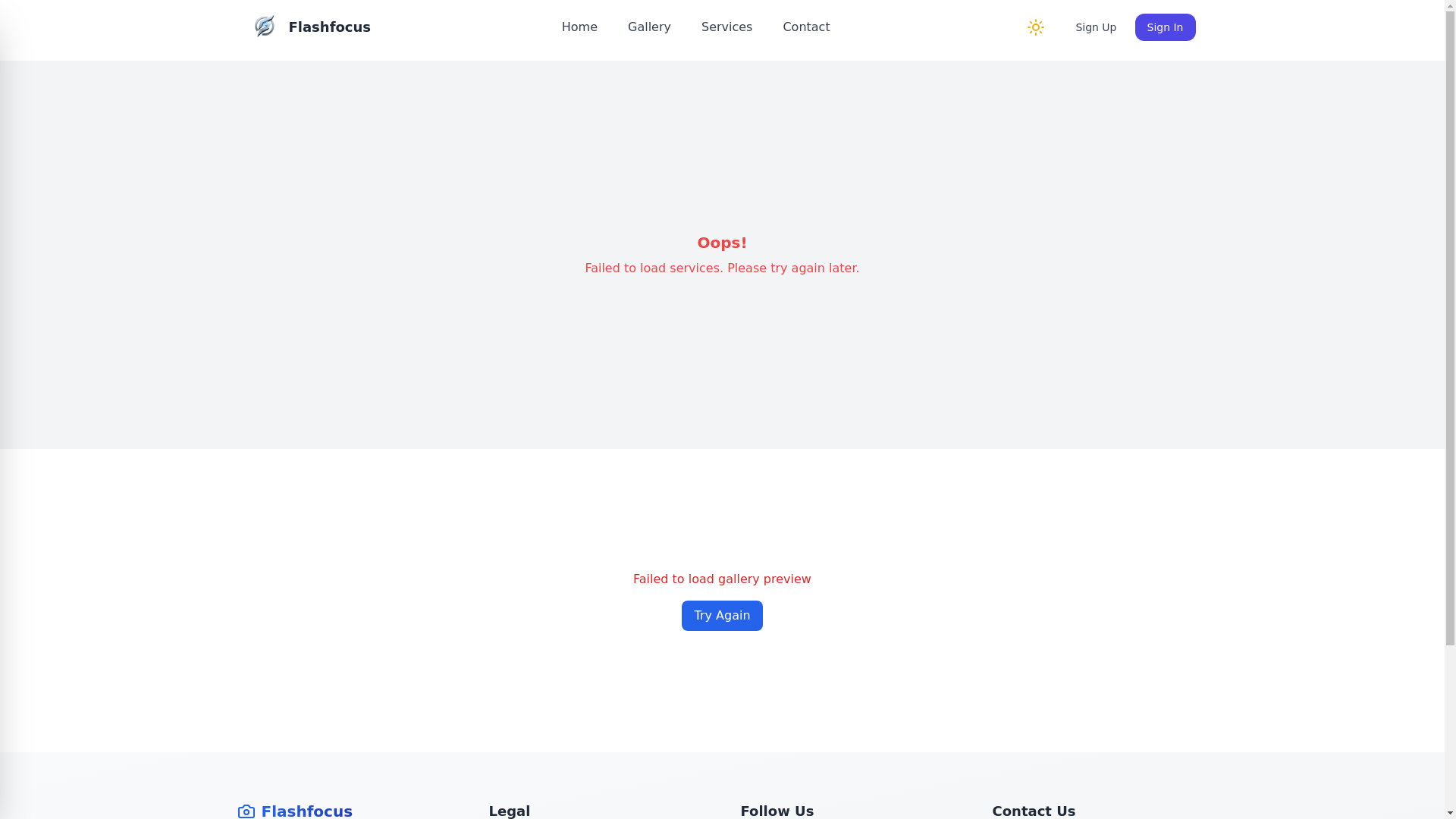 website screenshot of https://frontend-flashfocus-photography.pages.dev/
