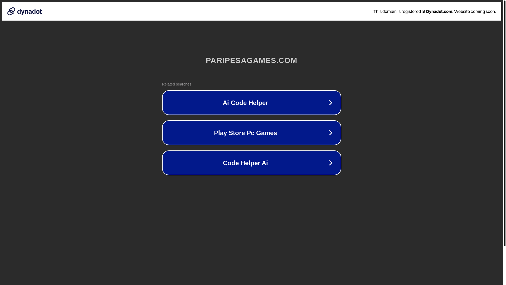 website screenshot of https://paripesagames.com/