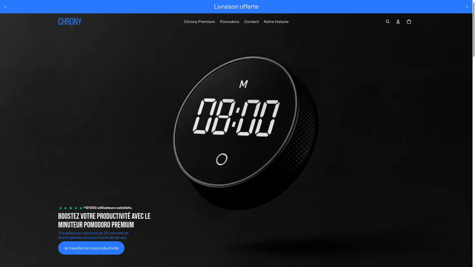 website screenshot of https://chrony.fr/