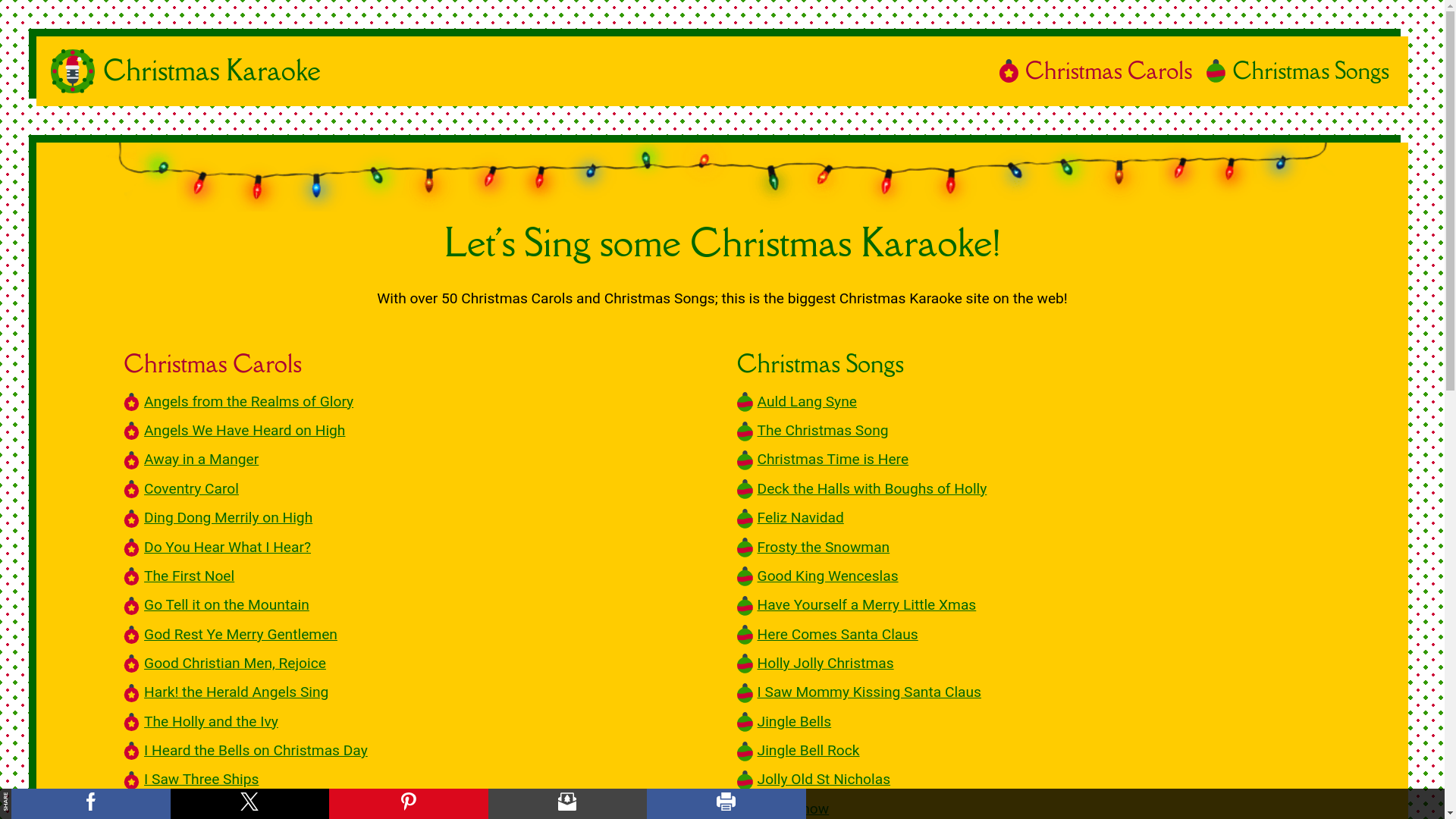 website screenshot of https://christmaskaraoke.pages.dev/