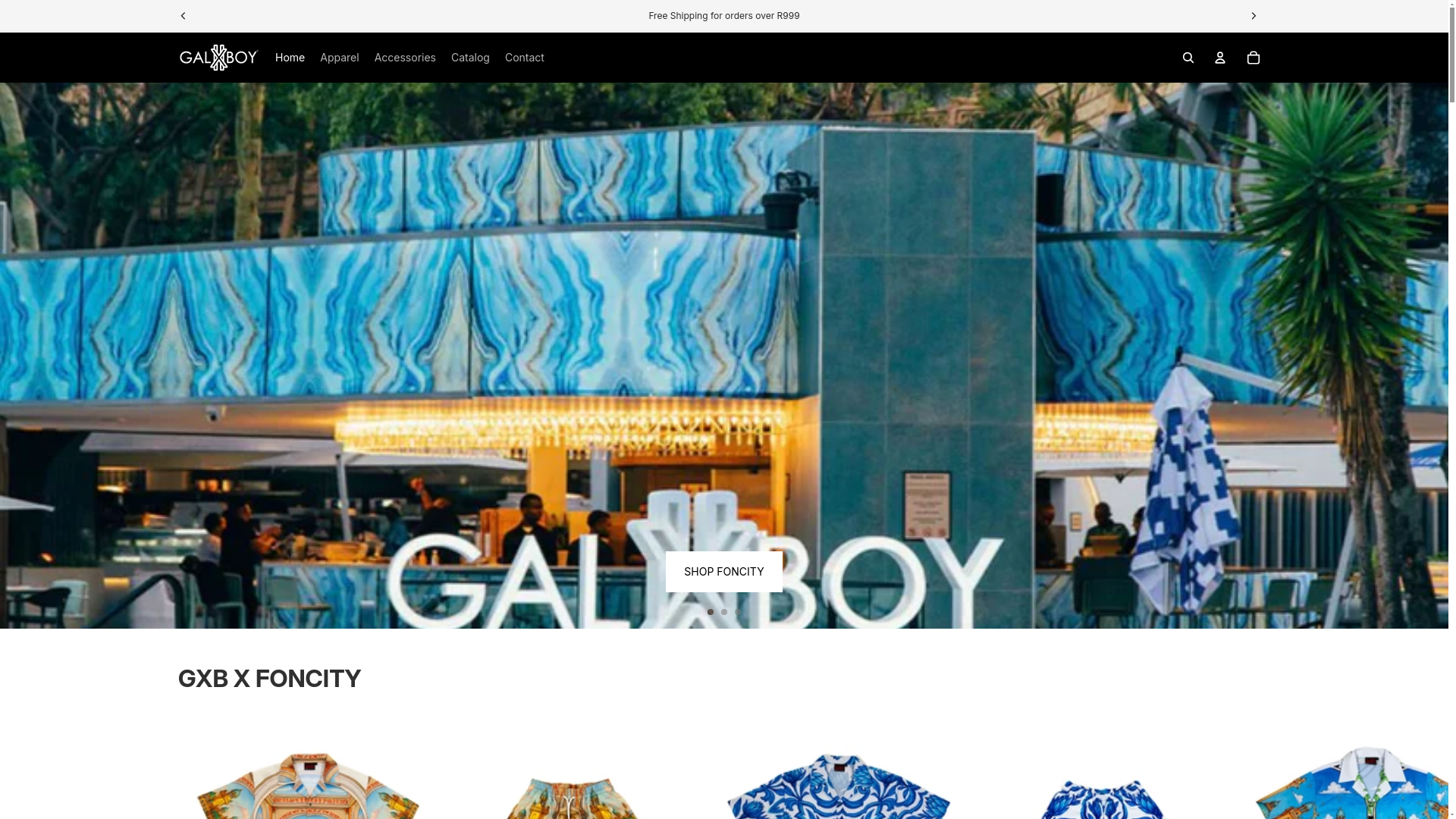 website screenshot of https://galxboy1.co.za/