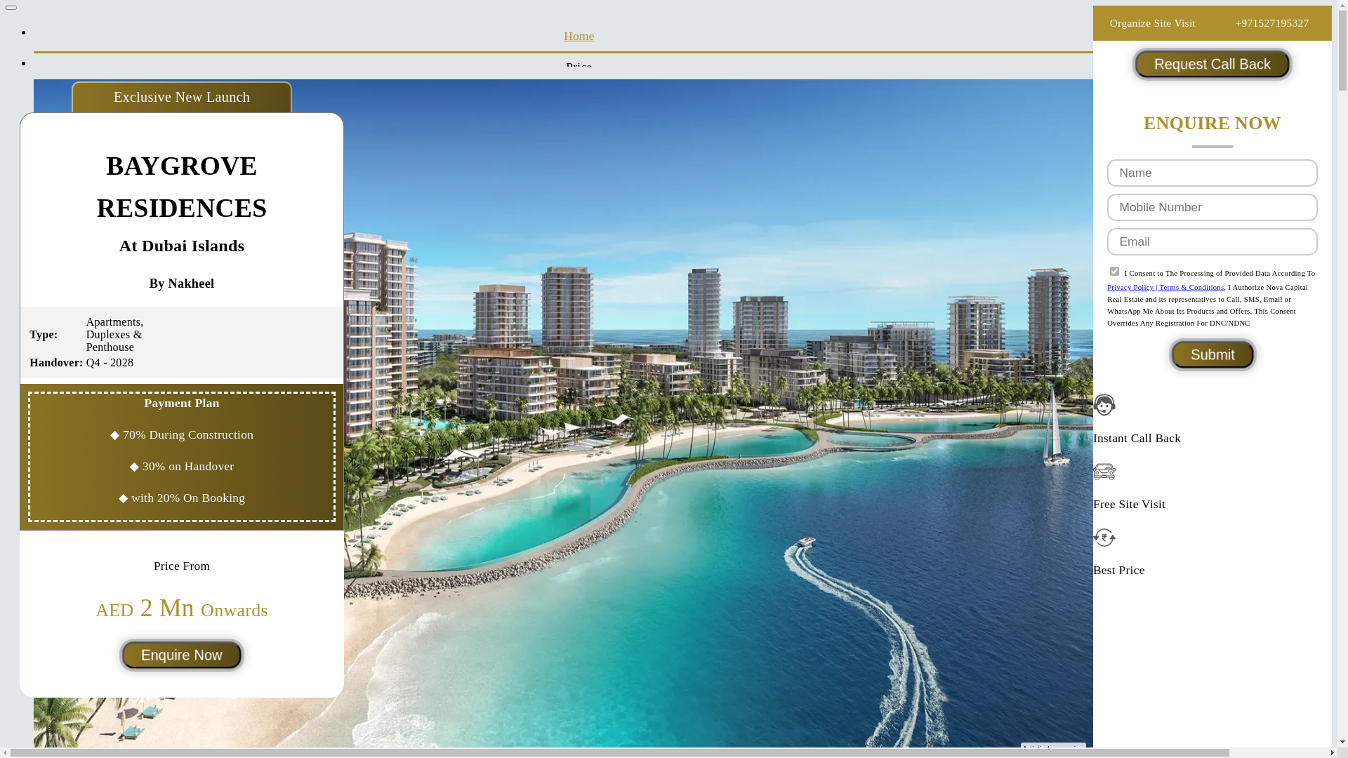 website screenshot of https://baygrove-residence-dubai.com/