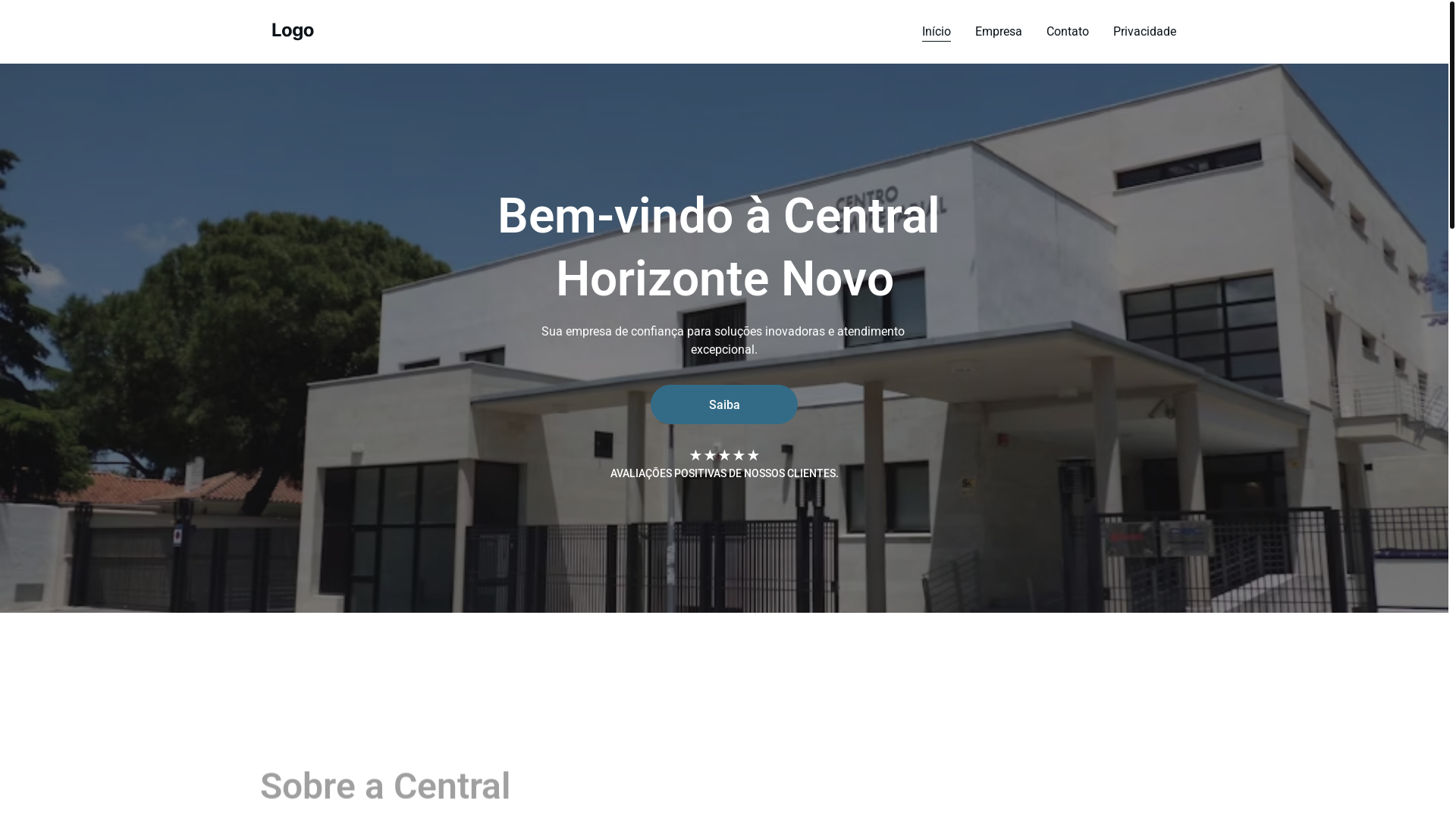 website screenshot of https://centralhorizontenovo.shop/