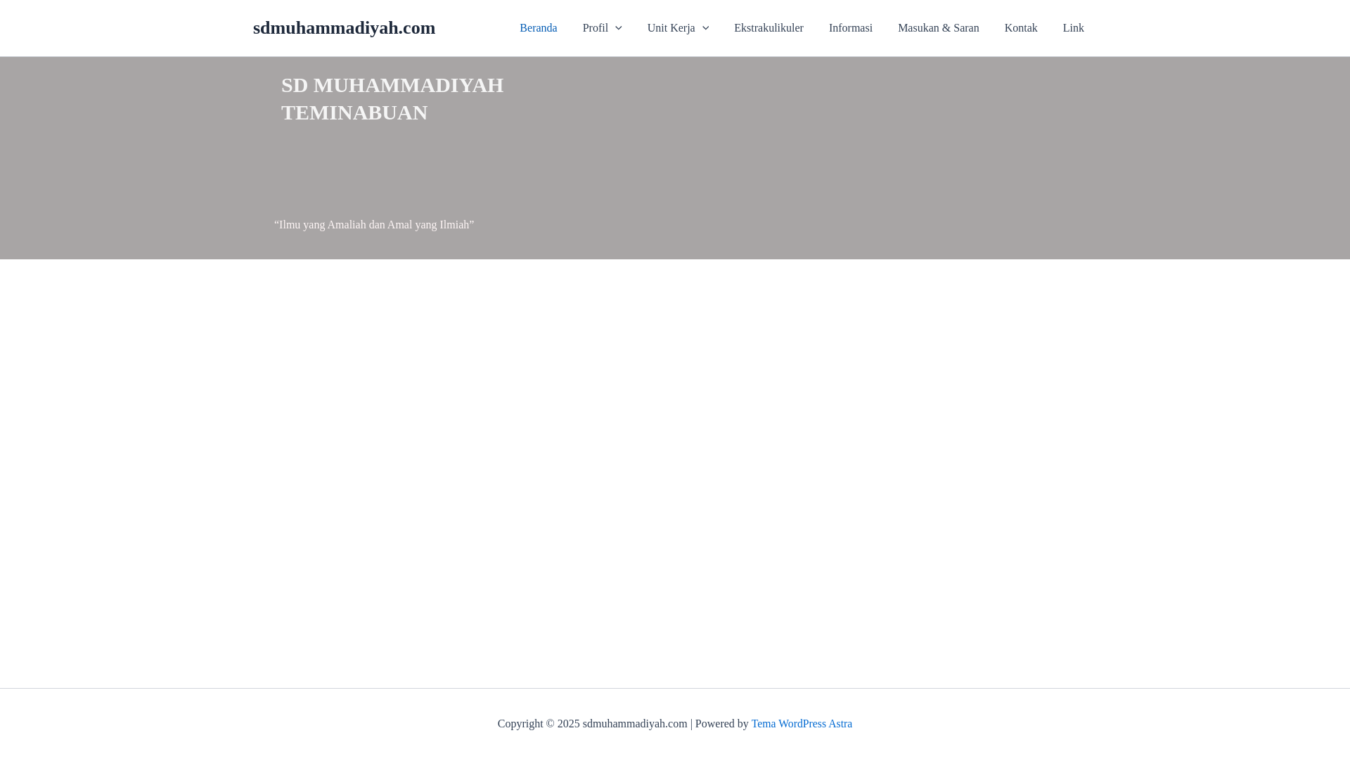 website screenshot of https://sdmuhammadiyah.com/