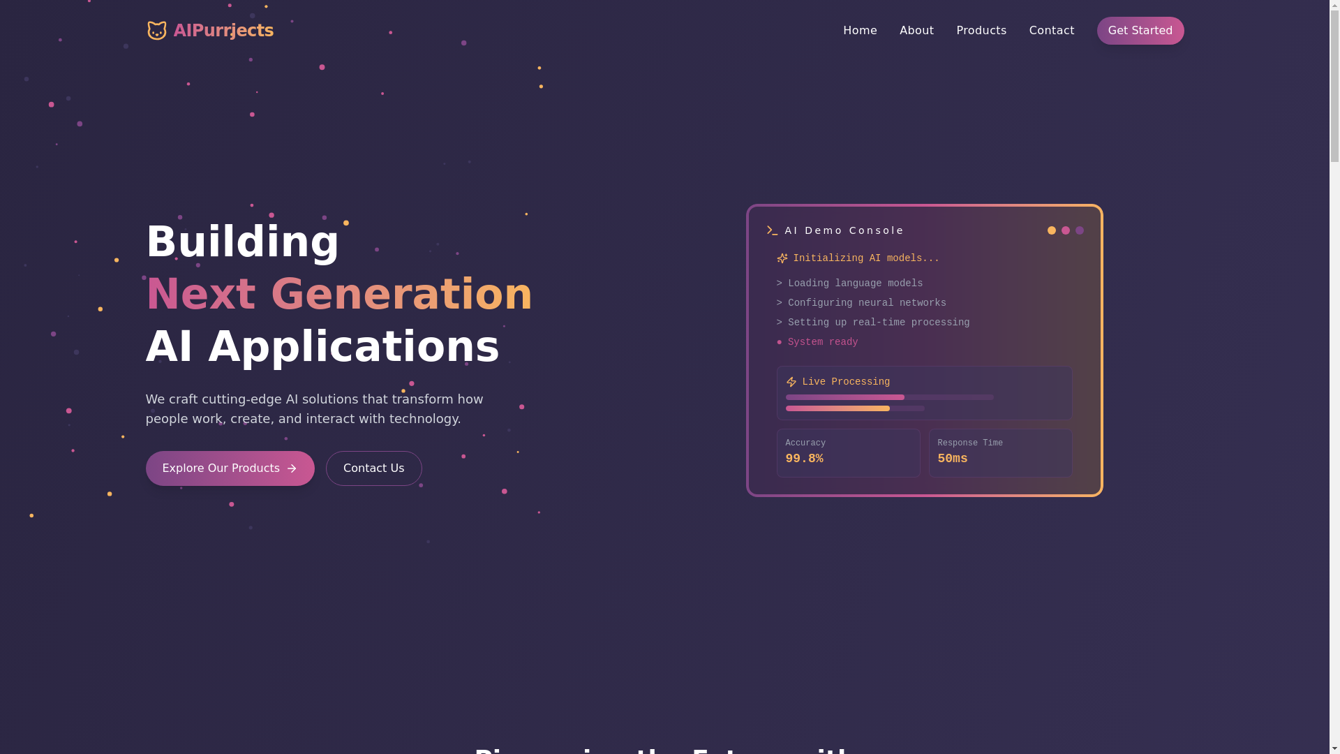 website screenshot of https://aipurrjects.pages.dev/