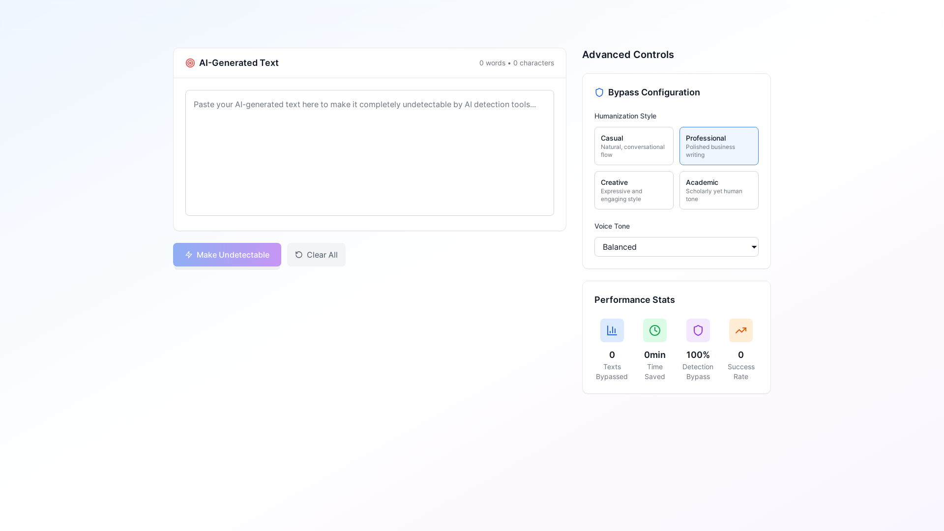 website screenshot of https://humaniser.pages.dev/