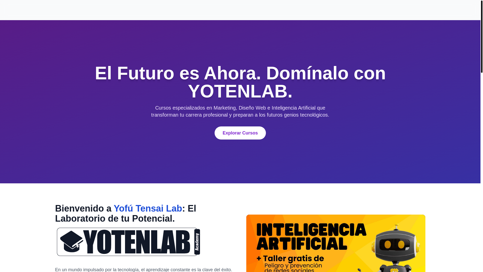 website screenshot of https://yotenlab.com/