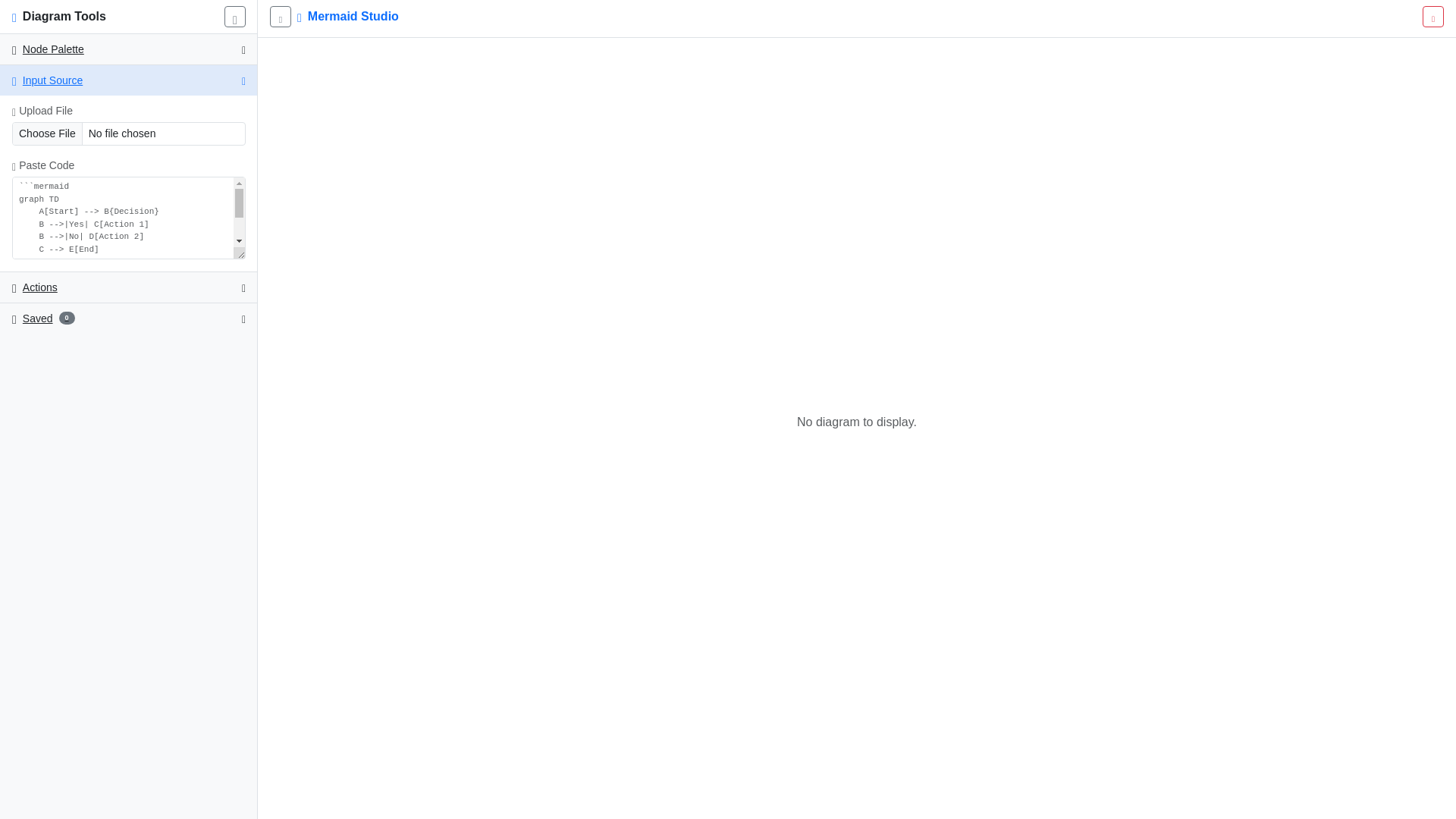 website screenshot of https://mermaid-reactflow-editor.pages.dev/